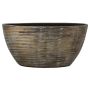 Coupe ovale en céramique RODYN avec rainures, dégradé de couleurs, marron, 49x20x25cm