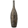 Vase décoratif en céramique RODYN avec rainures, dégradé de couleurs, marron, 100cm, Ø26cm