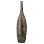 Vase décoratif en céramique RODYN avec rainures, dégradé de couleurs, marron, 120cm, Ø29cm