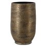 Vase en céramique YELAN avec veinures, brun-or, 50cm, Ø32cm
