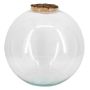 Terrarium sphérique en verre JABUEL avec couvercle en liège, transparent, 34cm, Ø35cm