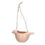 Suspension à fleurs « SAREEN » en dolomite, rose saumon, 25,6 x 14,6 x 12,4 cm
