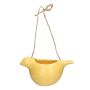 Suspension florale « SAREEN » en dolomite, jaune, 25,6 x 14,6 x 12,4 cm