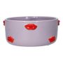Coupe décorative ADELIA avec motif de lèvres, lilas clair-rouge, céramique, 8cm, Ø18,5cm