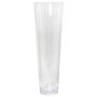 Vase sur pied conique AMNA OCEAN en verre recyclé, transparent, 50cm, Ø15cm