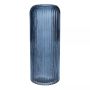 Vase en verre ALBURGIS rainuré, bleu clair, 25 cm, Ø 10 cm