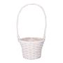 Panier à fleurs BARONIKA avec poignées, osier, blanc, 48 cm, Ø 25 cm