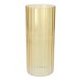 Vase décoratif BLANDINA, verre, rainuré, jaune transparent, 24 cm, Ø 10 cm