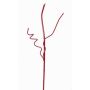 Branche de saule torsadé artificielle, AZMIDI, rouge laqué, 95cm