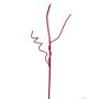 Branche de saule torsadé artificielle, AZMIDI, rouge laqué, 95cm