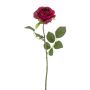 Rose artificielle BRUNETTE, fuchsia, 70 cm, Ø 11 cm