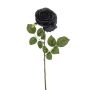 Rose artificielle BRUNETTE, noire, 70 cm, Ø 11 cm