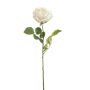 Rose artificielle BRUNETTE, blanche, 70 cm, Ø 11 cm