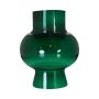 Vase décoratif en verre DOLGAF, vert pétrole, 17,5cm, Ø14,8cm