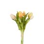 Bouquet de tulipes synthétiques LEANA, jaune-rose-blanc, 30cm, Ø20cm