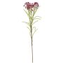Branche artificielle de fleur de cire MEDEA, rose fuchsia, 80cm, Ø6cm