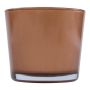 Pot en verre ALENA METALLIC, bronze métallisé, 11cm, Ø11,5cm