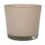 Pot de fleurs en verre ALENA, beige, 19 cm, Ø 19 cm