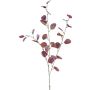 Branche artificielle d'eucalyptus PLOHIN, pailletée, rouge foncé, 95 cm
