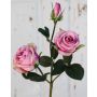 Branche de roses artificielles DELILAH, rose, 55 cm, Ø 6 cm