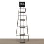 Étagère de vente en métal KANEO, 5 tablettes, noir-marron