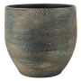 Pot de fleurs en céramique AETIOS, dégradé, bleu-or, 34cm, Ø34cm