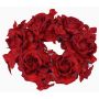 Déco de bougie artificielle INGA, rose, hortensia, rouge, Ø15cm