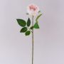 Rose pommée artificielle MARNUK, crème-rose, 60 cm, Ø 9 cm