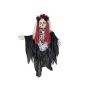 Figurine de squelette d'Halloween LA CATRINA avec des roses dans les cheveux, fonction sonore et de mouvement, LEDs, 60x30x100cm