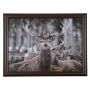 Plateau d'appui BJARKA, motif cerf, brun-gris-blanc, 43x33x7cm