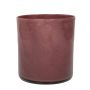 Bougies cylindriques en verre SANYA EARTH, rouge bordeaux, 12cm, Ø12cm