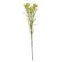 Branche artificielle de fleur de cire MEDEA, vert-fuchsia, 80cm, Ø6cm