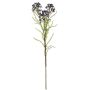 Branche artificielle de fleur de cire MEDEA, lilas foncé, 80cm, Ø6cm