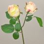 Fleur décorative Rose RENATUS, crème-rose, 45cm