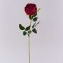 Fleur en plastique Rose CHERLEN, rouge, 60cm, Ø10cm