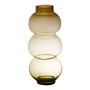 Vase boule en verre HERIBETO, recyclé, orange-brun-transparent, 40cm, Ø16cm