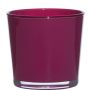 Cache-pot en verre ALENA, magenta, 11cm, Ø11,5cm