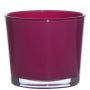 Cache-pot en verre ALENA, magenta, 12,5cm, Ø14,5cm