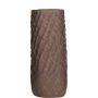 Vase DAVINE en céramique, veinures, terracotta, 28,5cm, Ø12,5cm