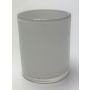 Bougeoir en verre MALI, blanc, 11,5cm, Ø9cm