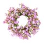Couronne de gypsophile décorative LITAGO, rose-violet, Ø20cm