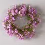 Couronne de gypsophile décorative LITAGO, rose-violet, Ø20cm