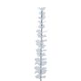 Branches d'eucalyptus en plastique GLAUCO aspect verre, lot de 12, transparentes, 80 cm