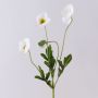 Fausse branche fleurie Pavot OXANDRINE, crème-blanc, 60cm, Ø6cm