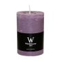 Bougie pilier AURORA, mauve, 10cm, Ø6,8cm, 42h - Made in Germany