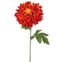 Chrysanthème synthétique DELPHINA, orange foncé, 65cm, Ø14cm