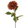 Dahlia artificiel TINFAS, cuivre, 60cm, Ø13cm