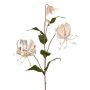 Branche de gloriosa en velours DINFAS, rose pâle et or, 80 cm