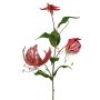 Branche de gloriosa en velours DINFAS, mauve-doré, 80 cm