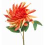 Fleur synthétique dahlia GREWAL, saumon-pêche, 75cm, Ø19cm